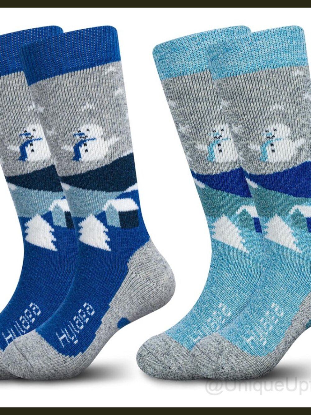 Merino Wool Kids Knee-High Thermal Ski Socks Cushioned OTC